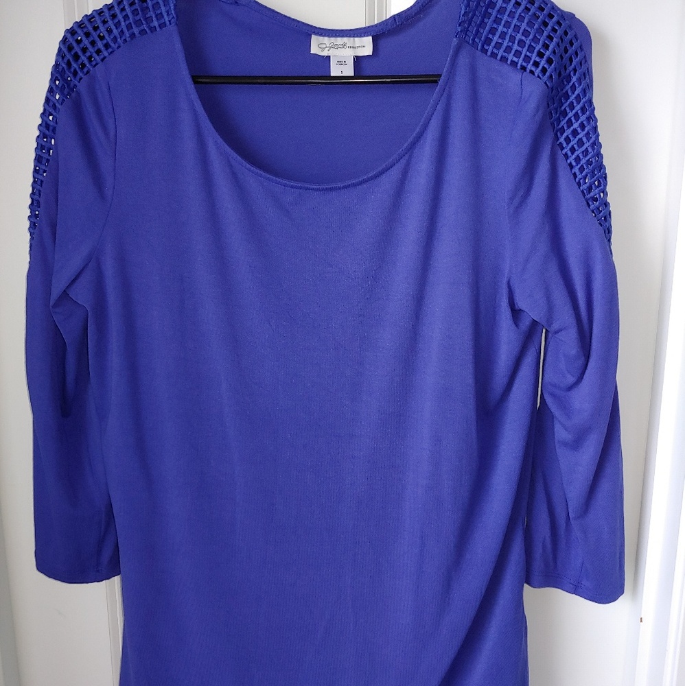 Jessica Simpson Purple Cut Out Blouse